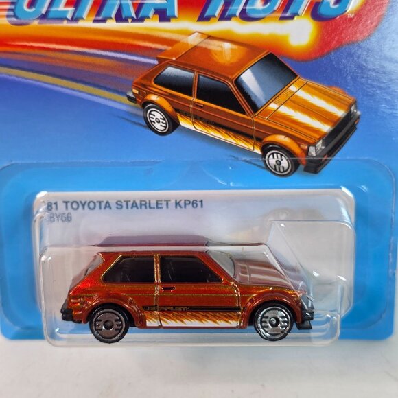 Hot Wheels 81 Toyota Starlet KP61 Ultra Hots Orange - Picture 4 of 16